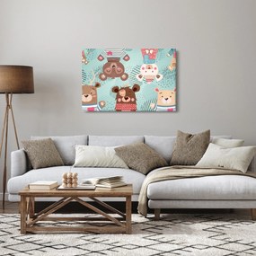 Obraz - Veselí medvedíci (90x60 cm)