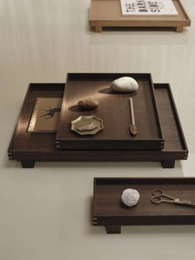 Ferm Living Drevený podnos Bon / Small Smoked Oak