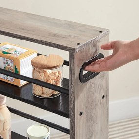 Pojízdný kuchyňský regál Vasagle Tonari 45 cm šedý