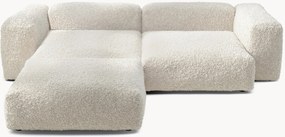 Plyšová modulárna rohová pohovka Vetsak, 3-miestna