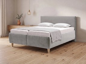 Čalúnená manželská posteľ LEONY 180x200 sivá