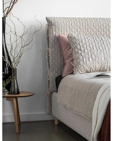 Béžová čalúnená jednolôžková posteľ s roštom 90x200 cm Sleepy Luna – Miuform