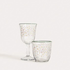 Pohár GARDINO FLOWERS na stopke, s kvietkami 778070 180 ml