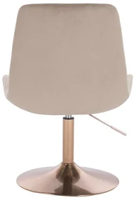 LuxuryForm DESIGN Stolička PARIS VELUR na zlatom tanieri - latte