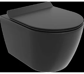 Mexen Carmen WC misa Rimless s pomaly padajúcim sedátkom, duroplast, čierna matná - 30880185