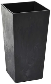PLASTOVÝ KVETINÁČ PORTO 68X35X35 CM IMITÁCIA BETÓNU ČIERNA