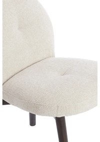Krémovobiele čalúnené jedálenské kreslá v súprave 2 ks Sinosa – Light &amp; Living