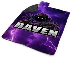 Sablio Plážová deka FORTNITE RAVEN Fialová búrka: 200x140 cm