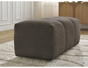 Hnedá podnožka z textílie buklé Roxelane – Bobochic Paris