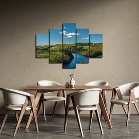 Obraz - Jazero v lesoch (150x105 cm)