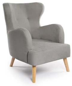 Svetlosivé kreslo ušiak Noemye – Bonami Selection