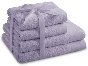 Froté bavlnené uteráky a osušky v súprave 4 ks v levanduľovej farbe Amari – Restilo