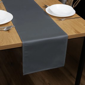 Biante Saténový behúň na stôl polyesterový Satén LUX-049 Antracitovo sivý 20x160 cm
