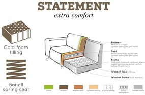 Svetlosivá rohová pohovka z imitácie kože (pravý roh/do L) Statement – WOOOD