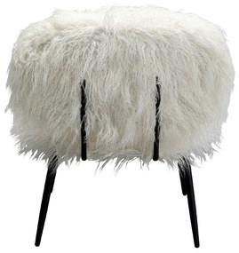 Hairy kreslo biele