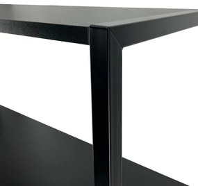 Priemyselný regál 60 cm, 6 políc, čierny / čierny