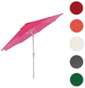 Slnečník N18 Ø 2,7 m sklopná polyester/hliník - ružová