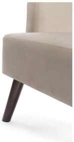 Béžové zamatové kreslo ušiak Noemye – Bonami Selection