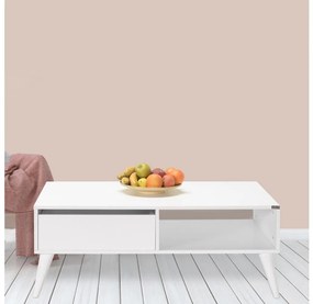 Adore Furniture Konferenčný stolík 42x110 cm biela 479ADR1799