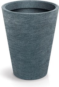 Plastový květináč TUBRAN ROUND MIDL 48 cm granitový
