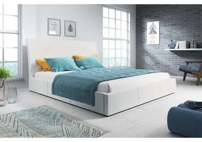 Čalúnená posteľ KARO rozmer 180x200 cm Biela eko-koža