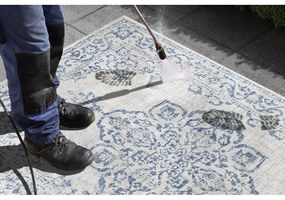 Modro-krémový vonkajší koberec NORTHRUGS Tilos, 160 x 230 cm