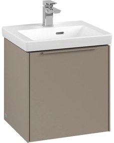 VILLEROY &amp; BOCH Subway 3.0 závesná skrinka pod umývadielko, 1 dvierka, pánty vľavo, 423 x 377,5 x 429 mm, Taupe, C58102VM