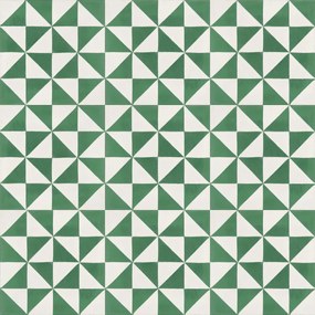 Cementové dlaždice s trojuholníkovým motívom v zelenej a bielej farbe - Ref. 241 | Articima