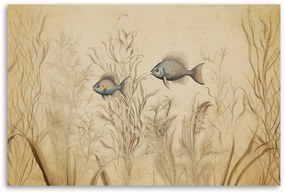 Gario Obraz na plátne Vodné rastliny s rybami Rozmery: 90 x 60 cm
