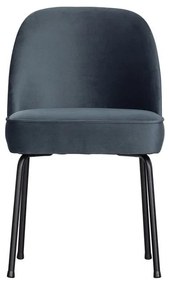 Modré zamatové jedálenské stoličky v súprave 2 ks Vogue – WOOOD