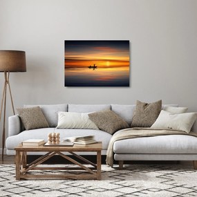 Sklenený obraz - plavba na loďke (70x50 cm)
