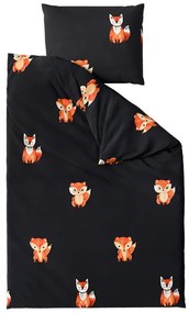 Obliečky z mikrovlákna FOXES čierne Rozmer obliečky: 2 ks 70 x 80 cm | 160 x 200 cm
