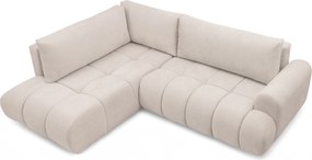 Rozkladacia rohová sedačka Lutario L ľavá - béžová hydrofóbna pletenina Venice 2026