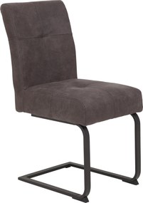 XXXLutz STOLIČKA S PRUŽNÝM PODNOŽÍM, mikrovlákno, tmavosivá Carryhome - Stoličky - 001606027001