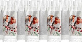 KRÁTKA VIANOČNÁ ZÁCLONA NA PÁSKE XMAS10 150X30 CM VZOROVANÁ