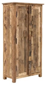 furniture-nabytek.cz - Masívna šatní skriňa Kavali z recyklovaného dreva, neupravená, hnedá – 90×45×185 cm
