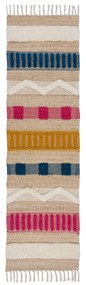 Behúň Jubilant Medina Jute Natural/Multi, 60x230, viacfarebná, obývacia izba, Flair Rugs