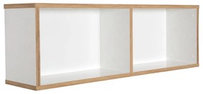 Biela detská nástenná knižnica 90x29 cm Finn – Roba