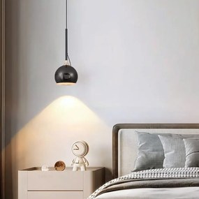 Toolight Toolight, LED závesné svietidlo 7W, 490lm, G087-1CP, čierny chróm, OSW-09704