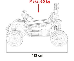 Ramiz SPEEDY 4x4 buggy Čierna