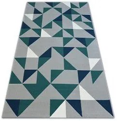 styldomova Koberec scandi 18214/456 zelené trojuholníky