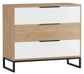 Komoda Irawadi K3SZ IA03, Farby: hikora/hikora + biela matná