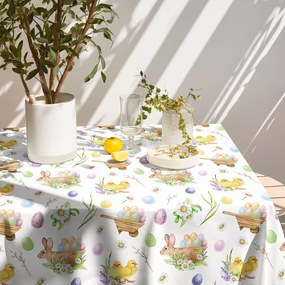 Goldea veľkonočný hranatý teflónový obrus - symboly veľkej noci 80 x 80 cm