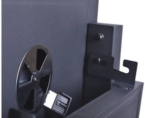 Gril na drevené uhlie Montreal 117,5x66x107,5 cm oceľ čierny