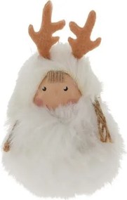 Závesné dievčatko s parohami – biele 11 cm