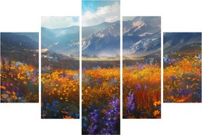 Obraz - Maľovaná horská krajina II. (150x105 cm)