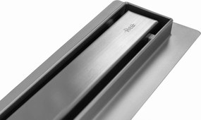 Rea Neo Slim Pro, lineárny odtokový žľab s 360stupňovým sifónom 90cm, nerez, REA-G8403