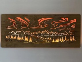 Svietiaci obraz Polárna žiara RGBW