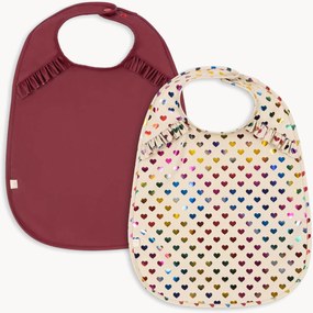 Podbradníky Bibs Coeur Glitter, 2 ks