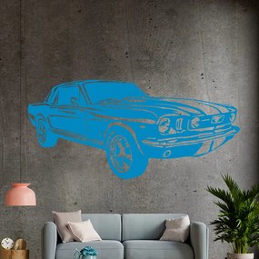 Veselá Stena Samolepka Automobil Ford Mustang Farba: ružová, Veľkosť: 100 x 47 cm